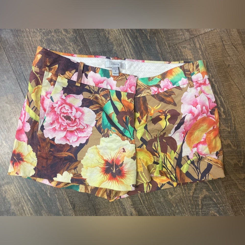 J. Crew Women's Floral Shorts - Pink, Yellow, Brown